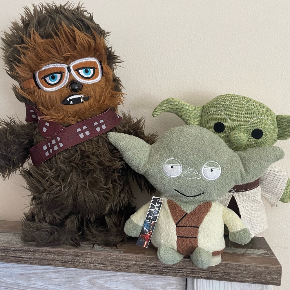 Star Wars Plush Toy Bundle - Chewbacca & Yoda